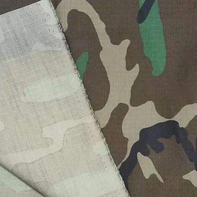 50/50 Nylon Cotton Camuflagem Impressão Ripstop Tecido com Função WR OEM Aceito 220gsm