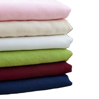 SOLIDS padrão tecido tipo linho 65% tecido de poliéster para roupas de trabalho personalizadas