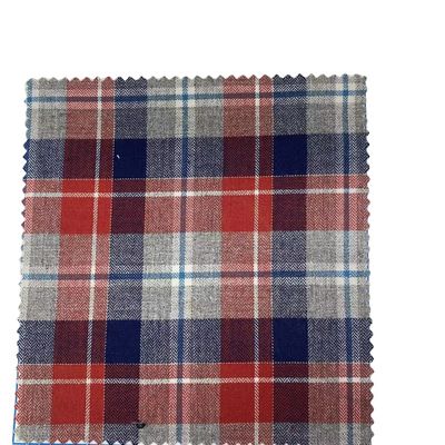 Fabricação personalizada de tecidos de verificação corados de algodão de peso elevado e respirável para camisetas Memória