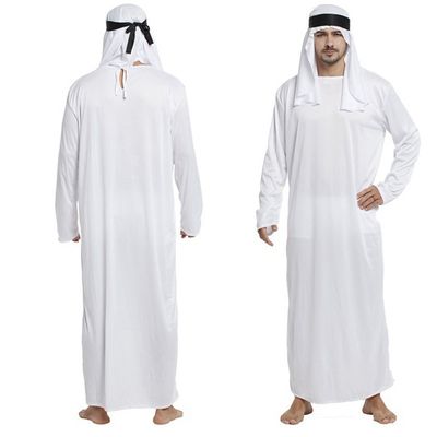 Vestido de estilo saudita muçulmano masculino de peso médio 65/35 Tecido de algodão