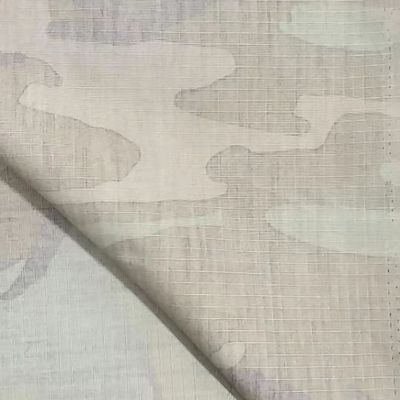 50/50 Nylon Cotton Camuflagem Impressão Ripstop Tecido com Função WR OEM Aceito 220gsm