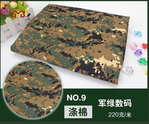 Tecido de camuflagem de peso médio Poliéster/Material de algodão 190gm Impressão da selva/deserto/oceano