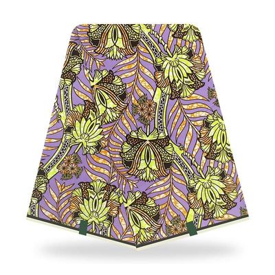 Tecido de Ankara 100% de algodão em cores vibrantes para vestidos e roupas de impressão de cera africana