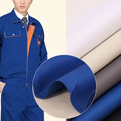 Vestuário de trabalho de algodão polipropileno com repelente de manchas 80/20 21*21 190GSM em Stocklot