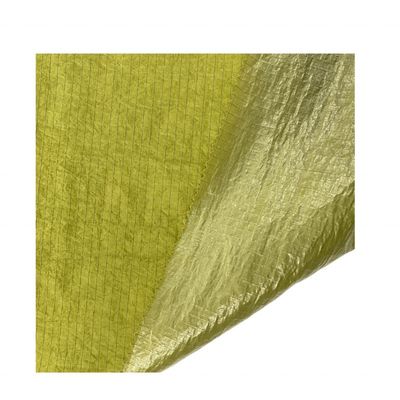 Tecido revestido com revestimento anti-água Metal brilhante revestido com 210D UHMWPE Gridstop Nylon para casaco