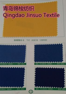 Poliéster de algodão 190-195gm Tecido de roupas de trabalho de twill para demandas de roupas de trabalho pesadas
