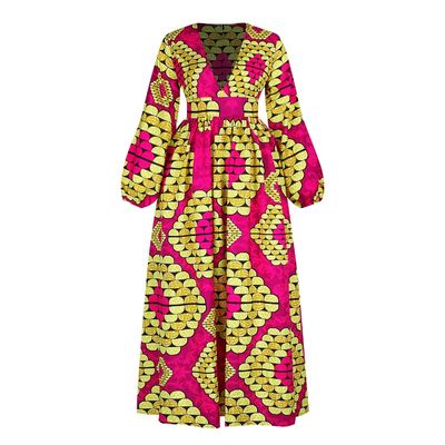 Super Wax Hollandais Tecido 100% de algodão para roupas africanas Vestido Largura 57/58&quot; Estilo DOT