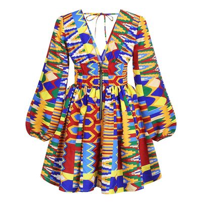 Super Wax Hollandais Tecido 100% de algodão para roupas africanas Vestido Largura 57/58&quot; Estilo DOT