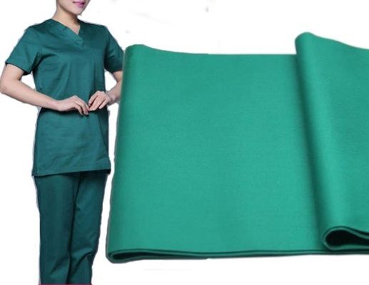 Cores personalizadas 170-200gsm Esfregões Tecido para uniformes médicos e roupas cirúrgicas Made