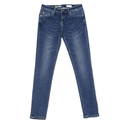 Tecido de denim para calças de ganga 180 gm 230 gm 300 gm Lavado 100% algodão Twill Fios tingidos