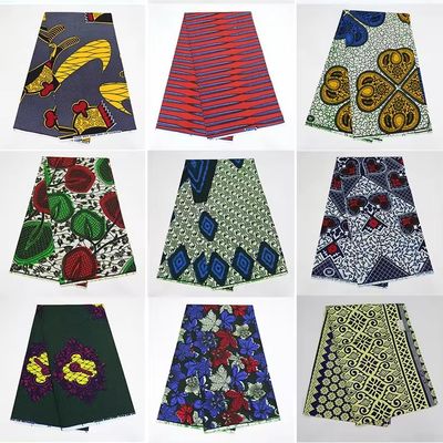 Tecido Kente para Gana Impressão de cera 100% de algodão 57/58&quot; Largura de roupas africanas