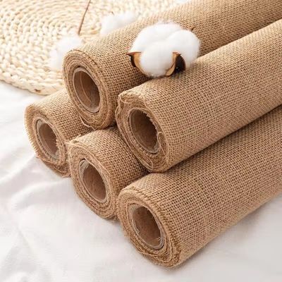 Peso médio 60 polegadas Custom Tintado Borlap Tecido colorido 100% Jute Tecido Rolo para conforto