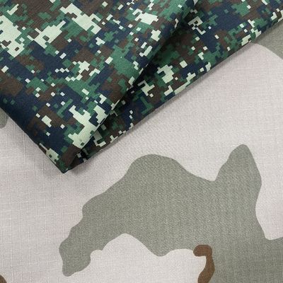 Multicam 80Polyester 20Cotton Camouflage Ribstop Revestimento à prova d'água para roupas uniformes
