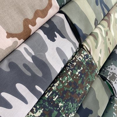 Multicam 80Polyester 20Cotton Camouflage Ribstop Revestimento à prova d'água para roupas uniformes