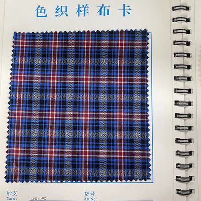 Fabricação personalizada de tecidos de verificação corados de algodão de peso elevado e respirável para camisetas Memória