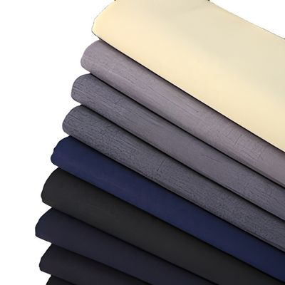 Amostra grátis de tecido de sarja lisa de algodão 65 35 poliéster para roupas de trabalho