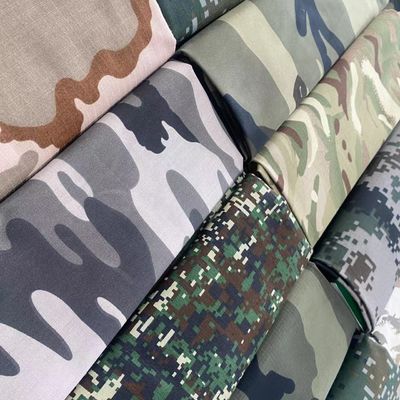 80% Poliéster 20% Algodão TC Impermeável Multicam Camuflagem Ribstop para Qingdao Trade