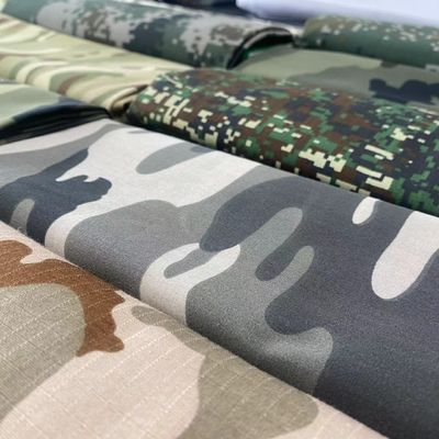80% Poliéster 20% Algodão TC Impermeável Multicam Camuflagem Ribstop para Qingdao Trade