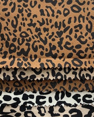 Home Textile 4 Way Stretch Denim Fabric com Leopard Print Competitive 57/58&quot; Largura
