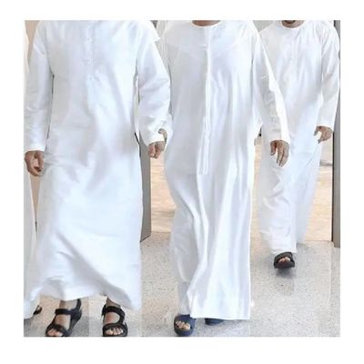 SLUB Estilo 45*45 133*72 Tecido Homens Brancos Arabe Vestido Saudita Thobe Tecido Muçulmano
